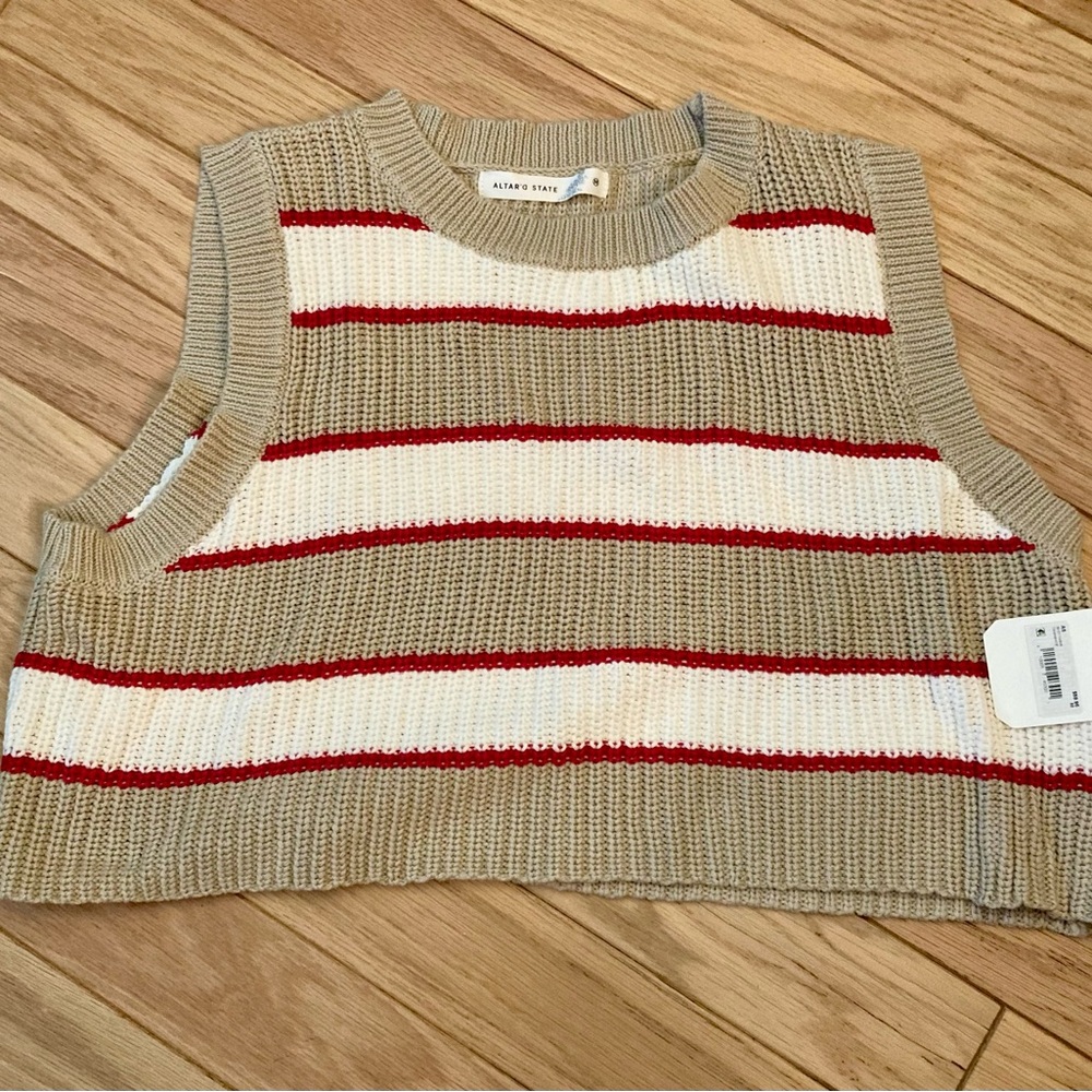 Striped Knit Crop Top
